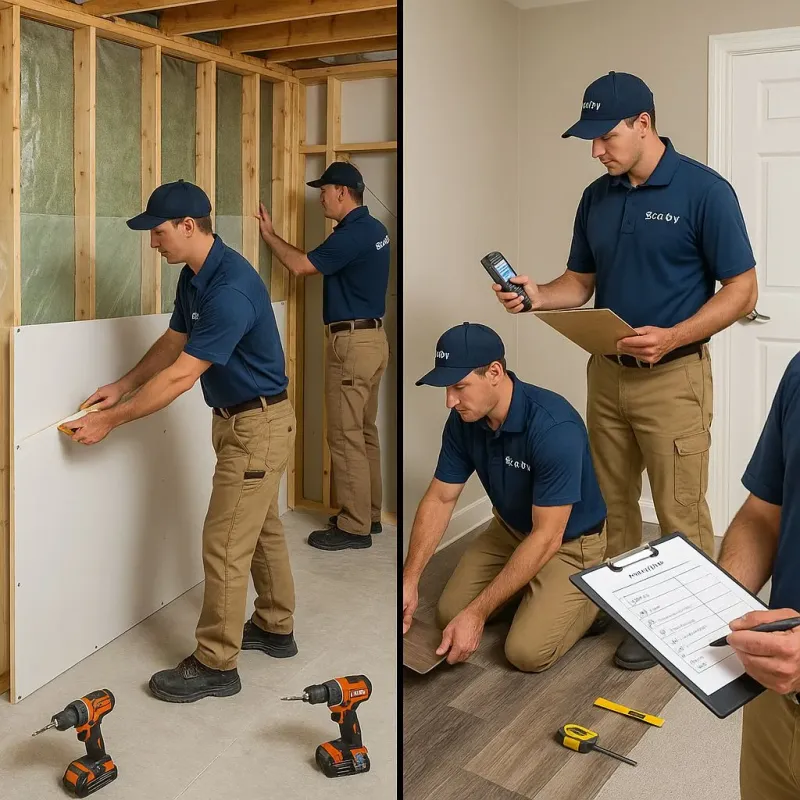 Repairs and Reconstruction process in Marshall County, OK